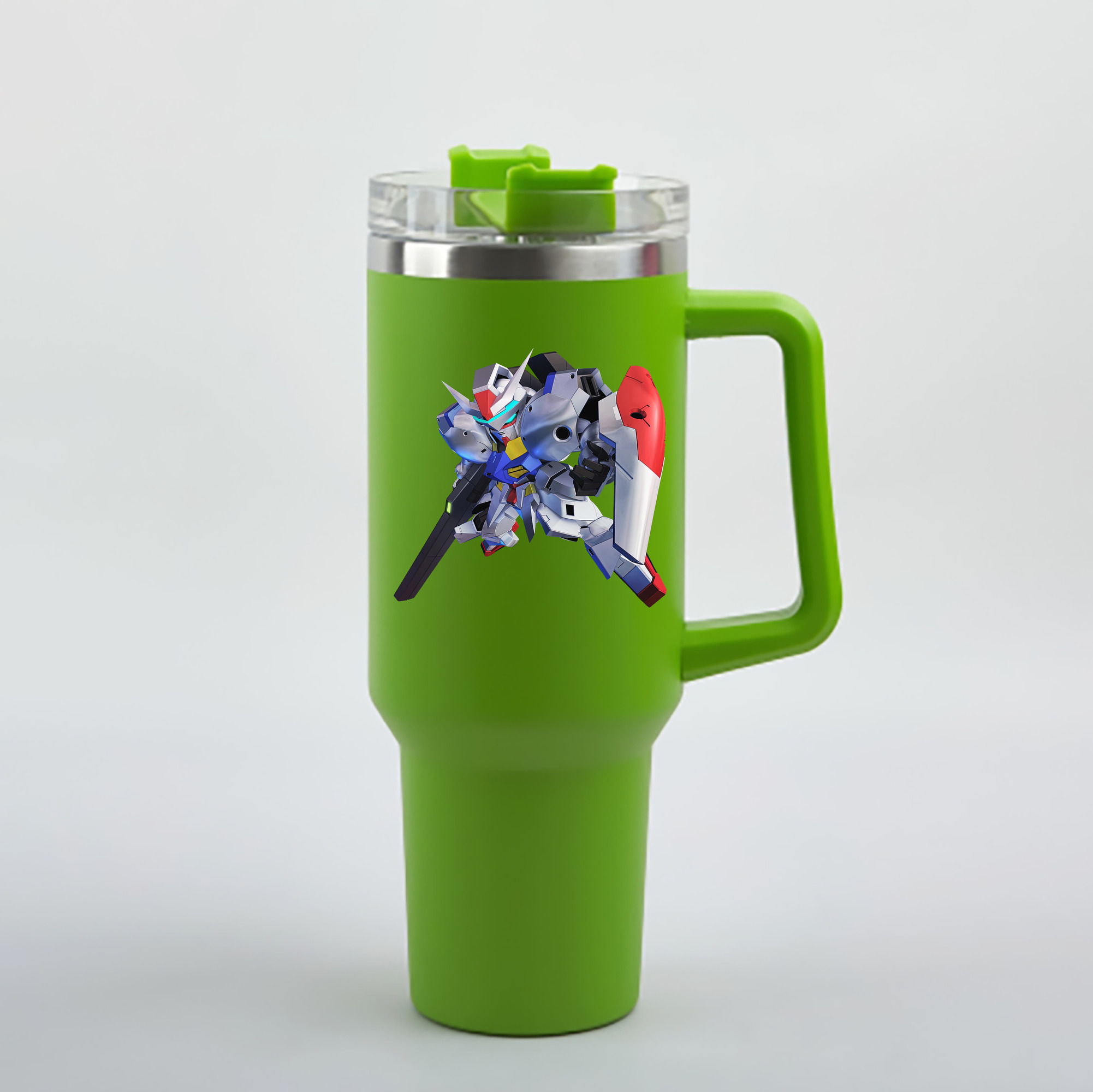 （画像用） 機動戦士ガンダム Mobile Suit Gundam 1200mL車用タンブラー - クリスタルステッカー（プラスチックストロー付き）